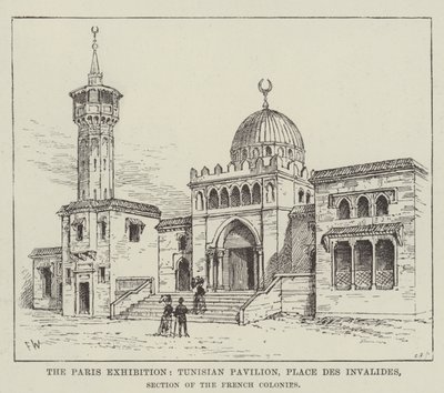 The Paris Exhibition, Tunisian Pavilion, Place des Invalides, Section of the French Colonies by Frank Watkins